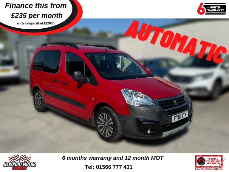 2018 Peugeot Partner Tepee 1.6 BlueHDi 100 Outdoor 5dr AUTOMATIC MPV Diesel Automatic