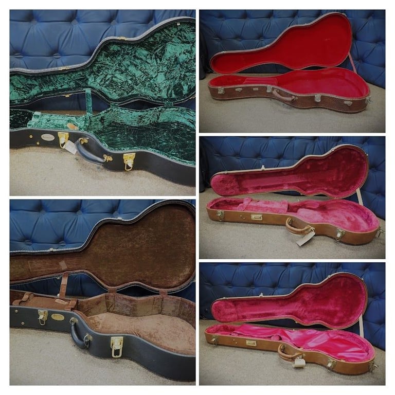 Gibson Les Paul, Martin 00, Ashbury 00, JT Classical Guitar Cases. !!VGC!!