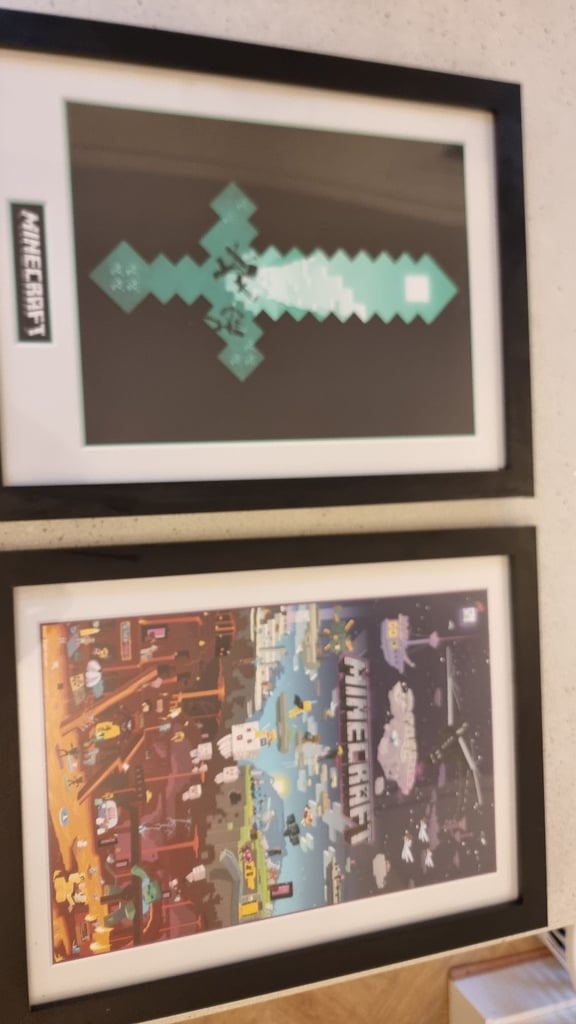 Minecraft framed pictures and accesories