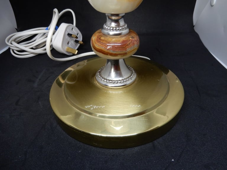 Antique Table lamp Onyx and brass