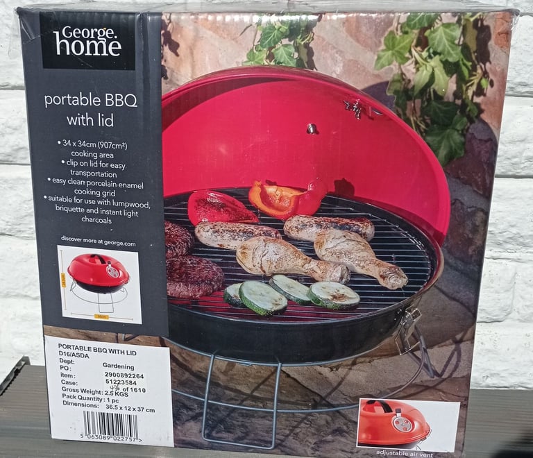 Portable BBQ with lid