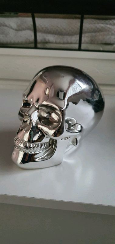 Chrome look skull.