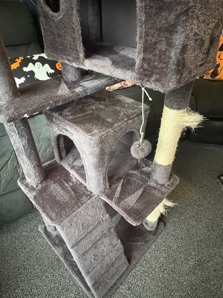 Cat Tree, 158cm Cat Tower, Dark Grey