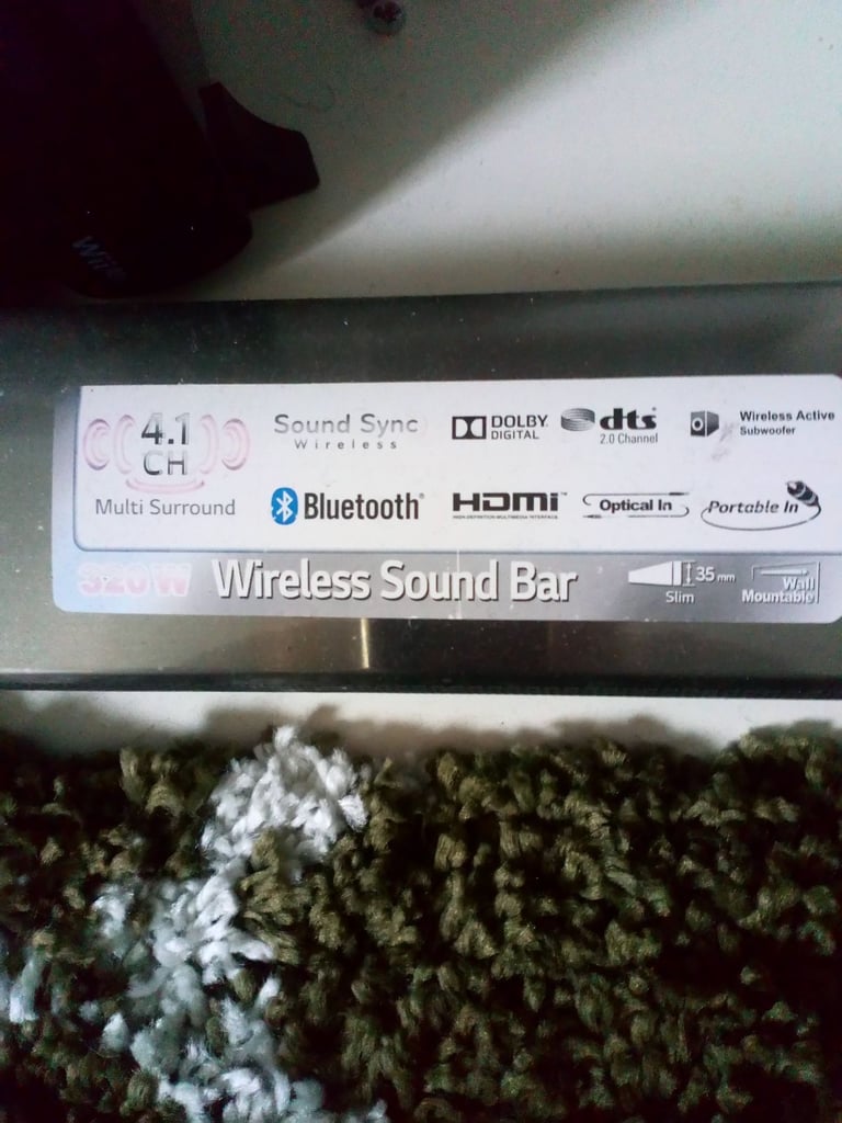 for sale lg   BLUETOOTH SOUND BAR for TV stainless steel finish £20