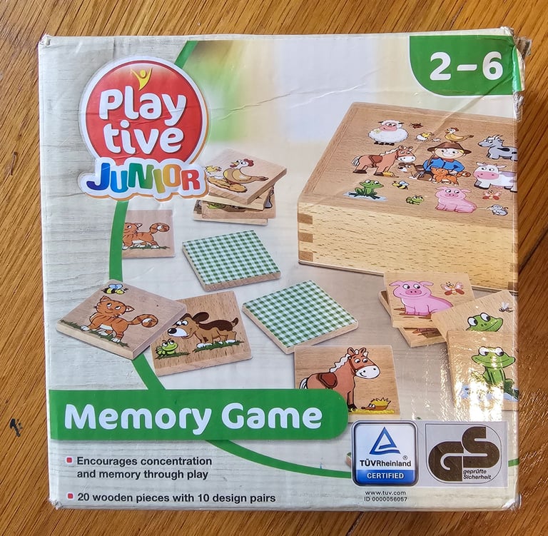 Used wooden memory game