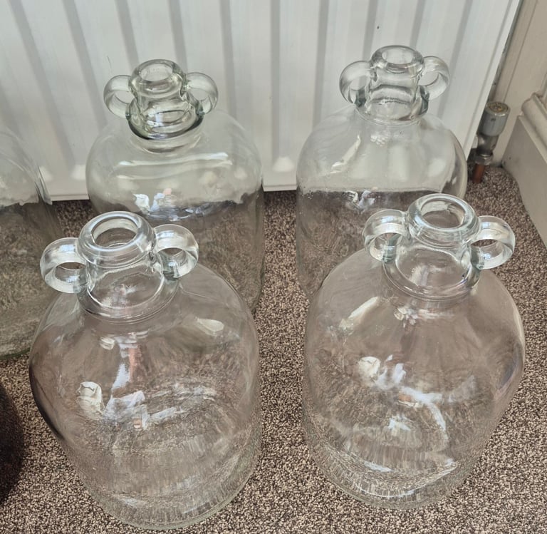 8 x 1 gallon demijons, various designs 