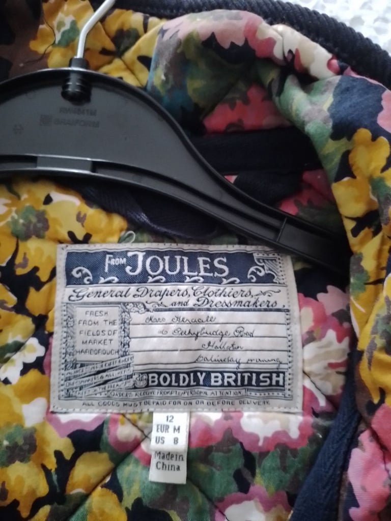 JOULES NAVY QUILTED SHORT JACKET