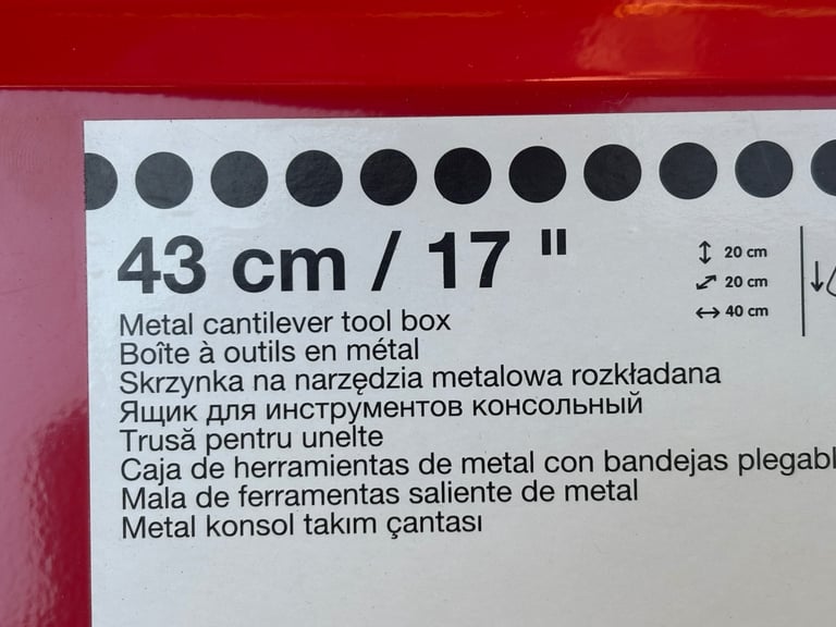 New Red and black tool boxes