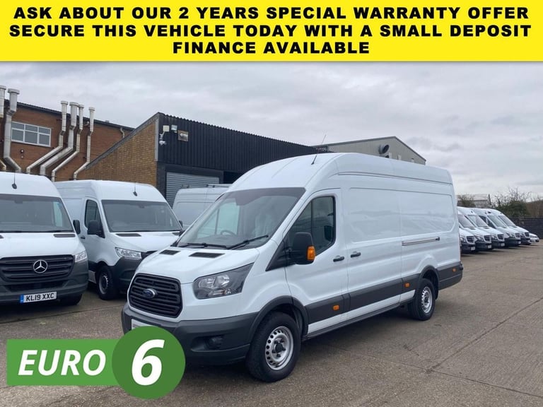 2016 66 FORD TRANSIT 2.2 TDCI T350 L4 H3 XLWB JUMBO H/ROOF RWD 125BHP. EURO 6 UL