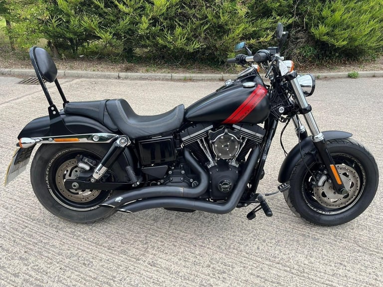 image for 2014 64 HARLEY FAT BOB FXDF [Phone number removed]DYNA - BLACK - CUSTOM CHOPPER CRUISER