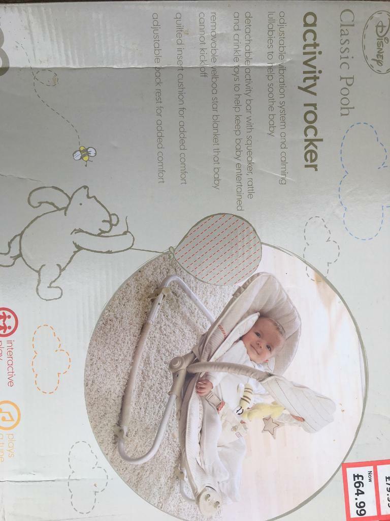 Boxed new classic Pooh activity Rocker for baby