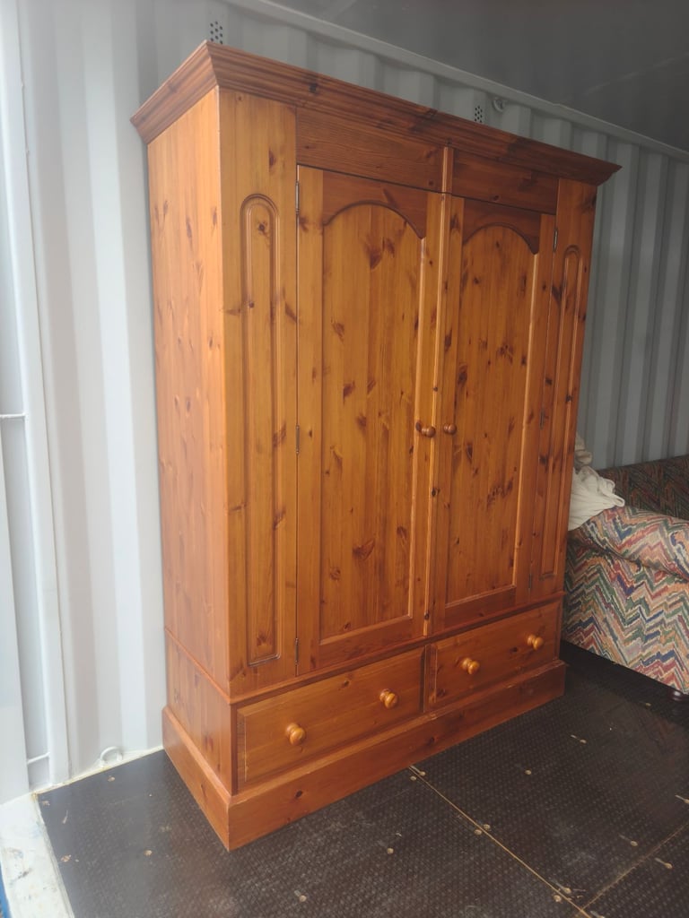 image for Free-standing Pine Wardrobe 
