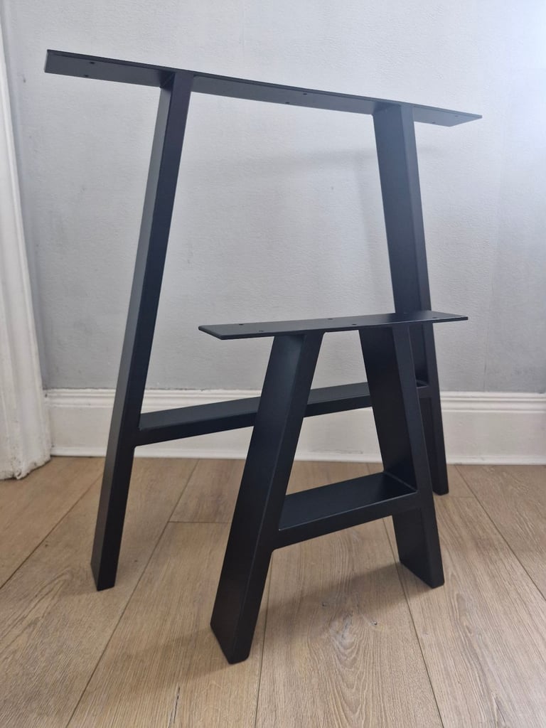 2 x Steel Industrial A Frame Table and Bench Legs