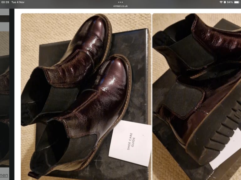 image for Burgundy/ Plum Chelsea boots