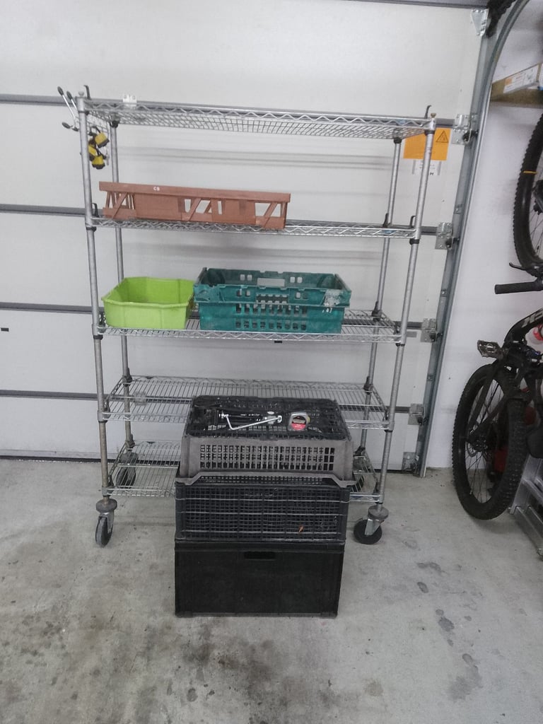 image for Shelving, Crates, padlocks & tape