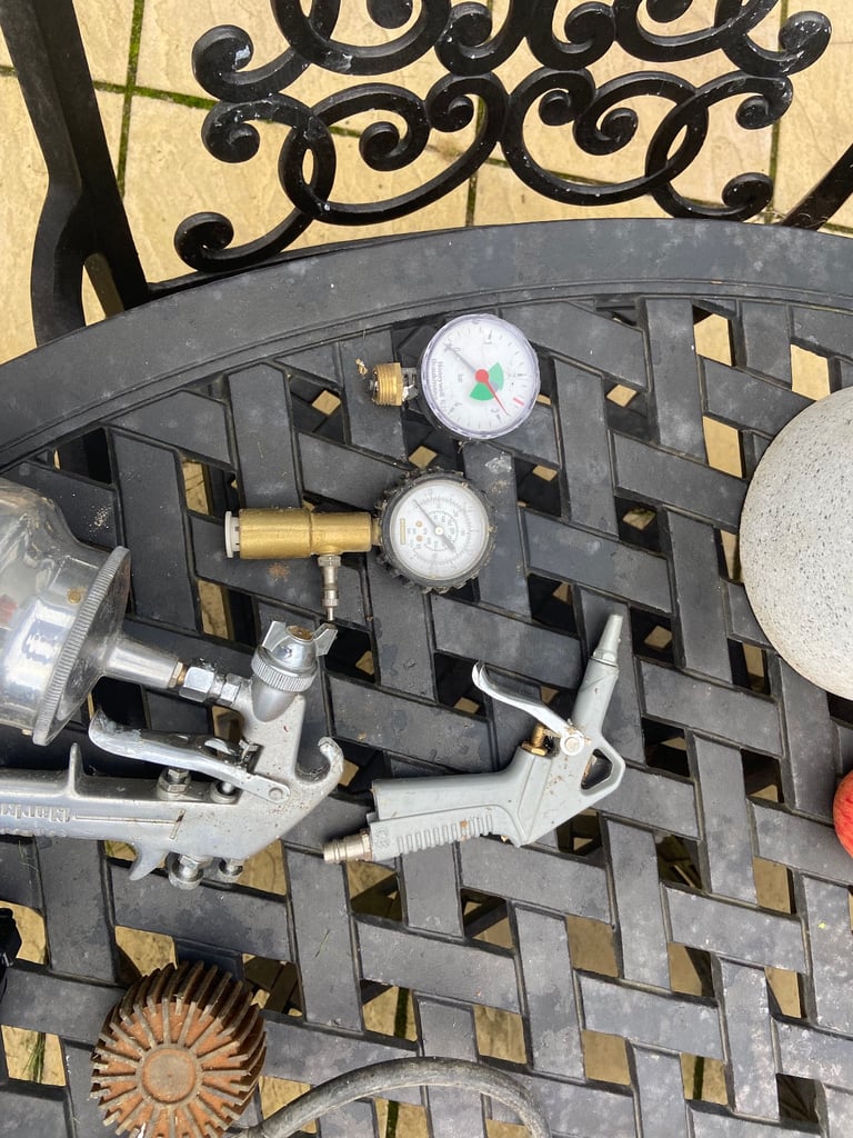 Air compressor and assortment of attachments 