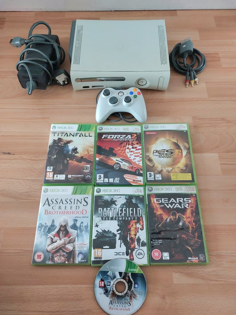 image for XBOX 360, all leads, controller and games 