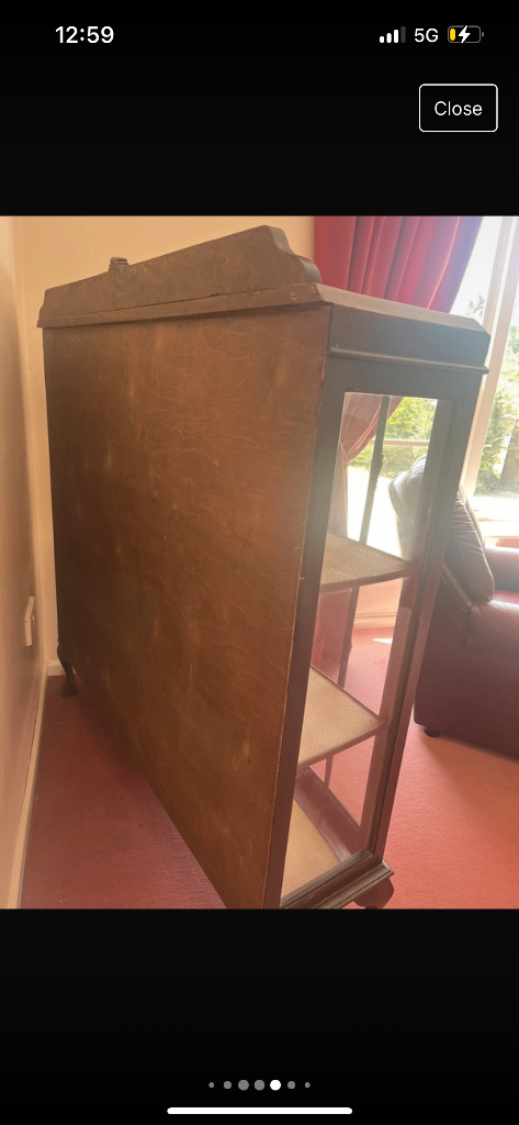 Antique glass cabinet