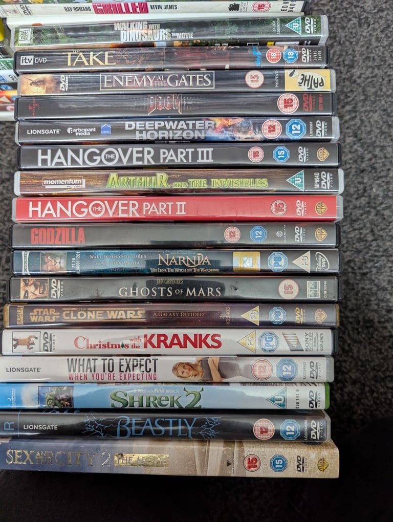 57 DVD's and 14 games