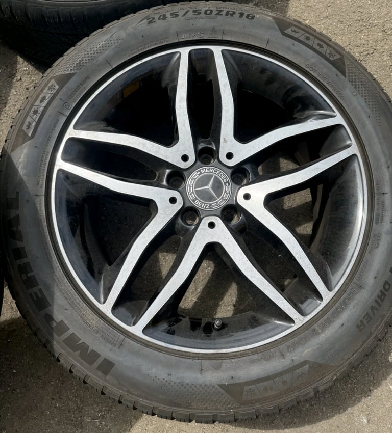 SET OF 4 MERCEDES BENZ ALLOY WHEEL RIM BLACK DIAMOND A1564010100 TYRES RIMS