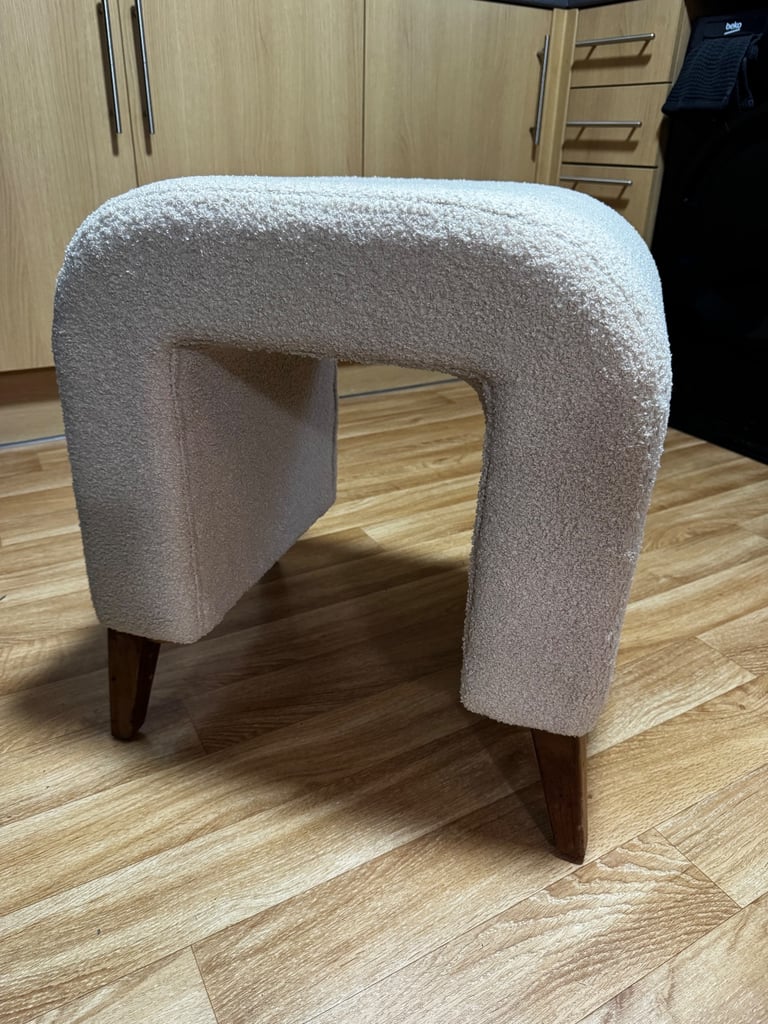 image for Boucle fluffy stool 