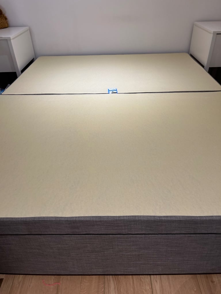 MUST GO NEAREST OFFER!  King Size Bed Base Divan – 1 End Drawer & 2 Side Drawers