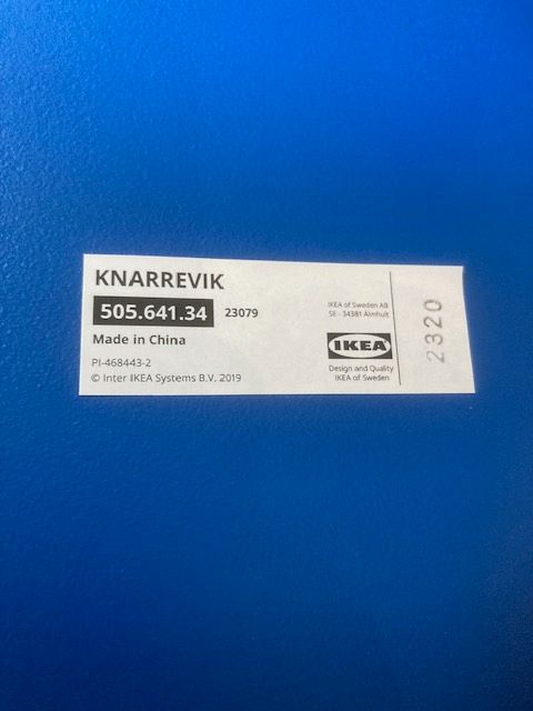 Ikea Knarrevik Blue Metal Side Table