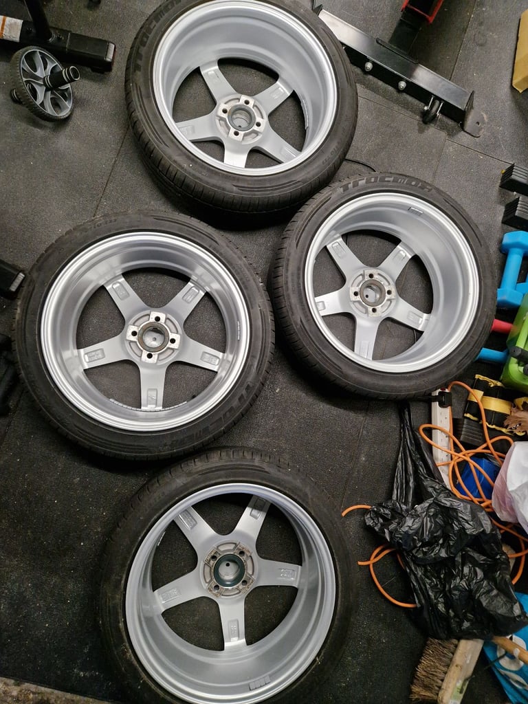 4x 17" alloy wheels (4x100) & 205/45R17 tyres - seat toyota vauxhall volkswagen