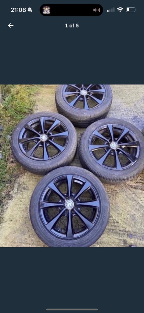 15"  Multi Fit Black 4x108 4x100 Ford Fiesta Vauxhall Corsa Alloy Wheels Alloys