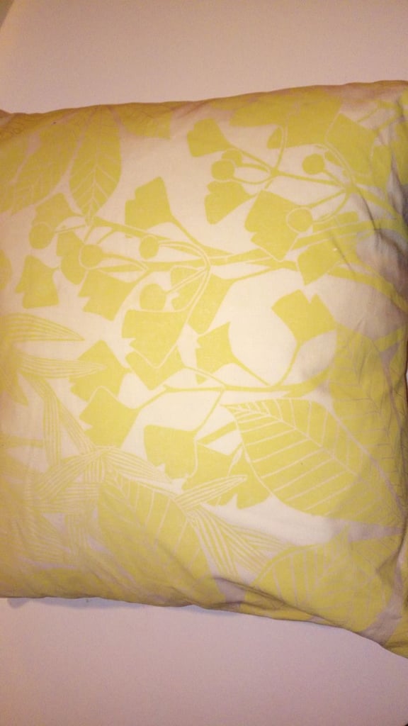 TWO DUCK FEATHER YELLOW CUSHIONS 