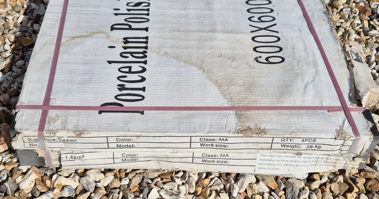 9 Natural Stone Effect Ceramic Floor Wall Tiles Ivory Grey 3 Square Metres 60 x 60cm