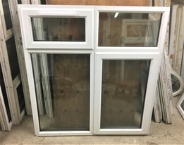 H 134 x W 126 - UPVC DOUBLE GLAZED WINDOW, CLEAR GLASS, 2 Opening.
