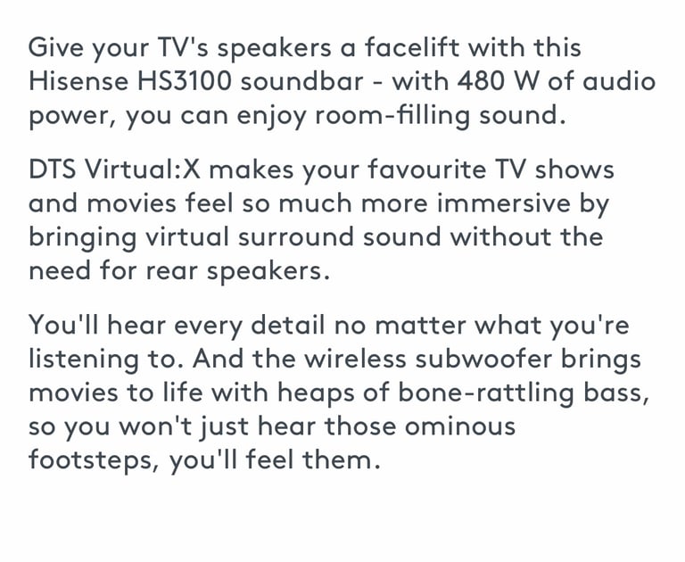 WIRELESS SUBWOOFER AND SOUNDBAR 