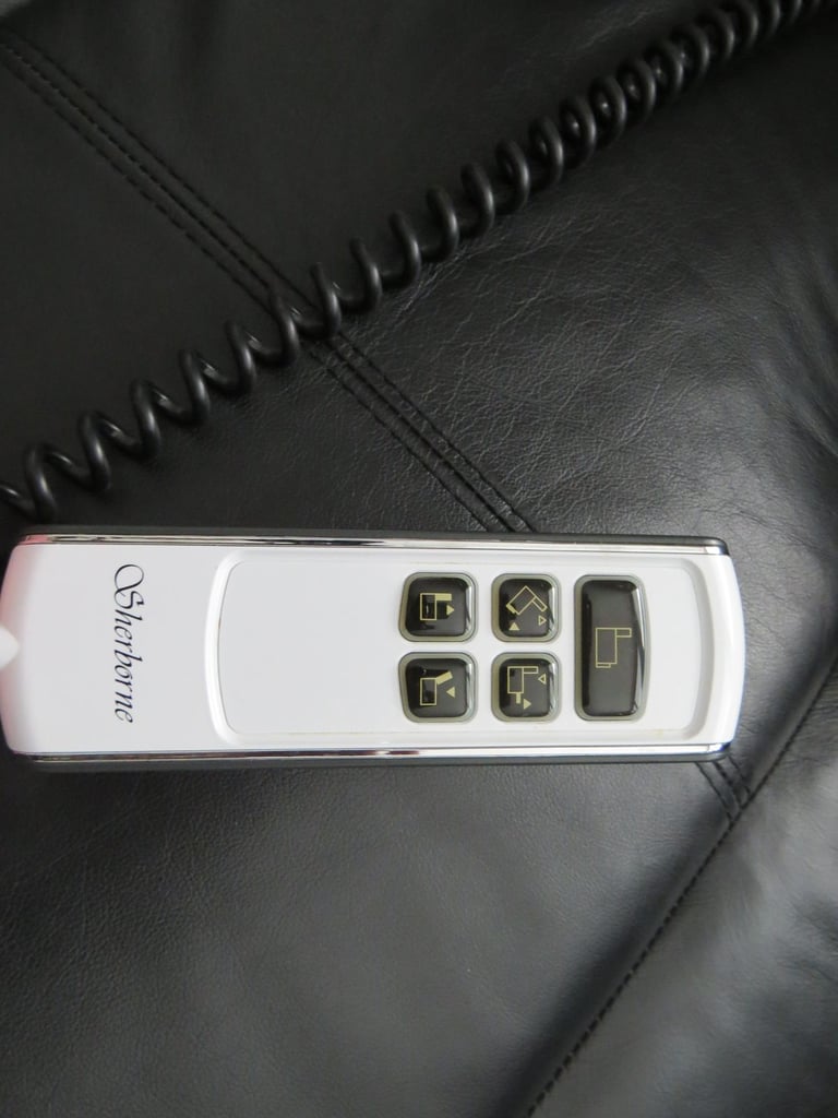 Sherbourne black leather electric rise and recline chair