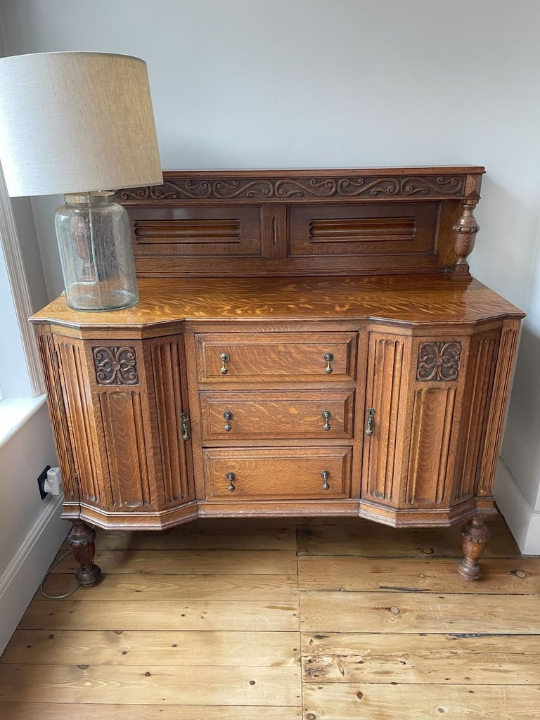 Antique Solid Wood Sideboard - Brown - Good Condition