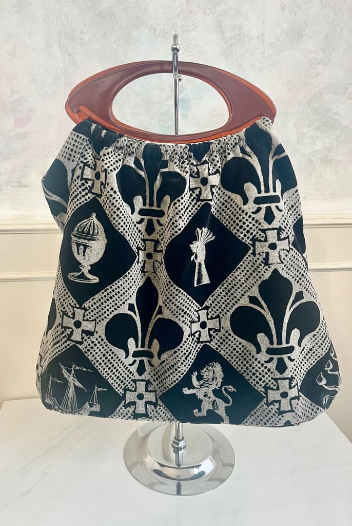 image for Vintage Chess Board Sewing Craft Yarn Wool Wool Keeper Storage Bag 