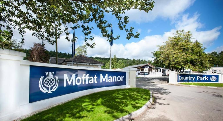 STATIC CARAVAN FOR SALE IN SCOTLAND MOFFAT NEAR GLASGOW DUMFRIES AYRSHIRE EDINBURGH CARLISLE