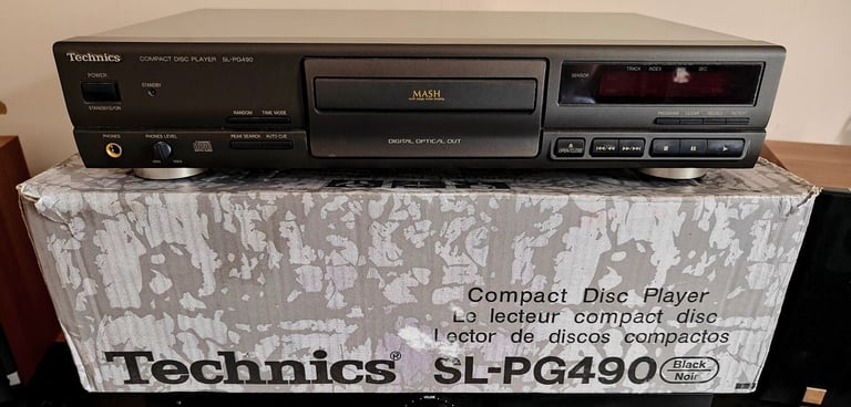 Technics SL-PG490 CD Compact Disc Player Original Box & Power Cable