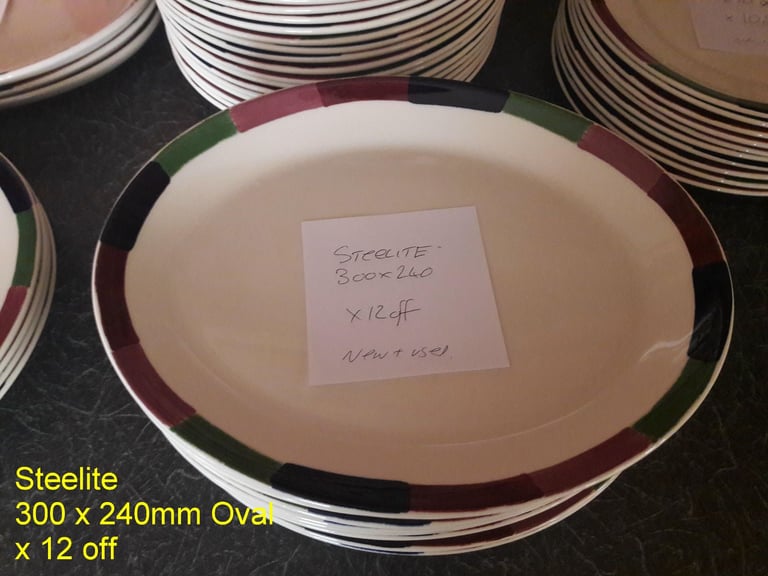 New Used 85x Plates Professional Grade Restaurant Kitchen Plates Crockery Steelite Grayshott lot