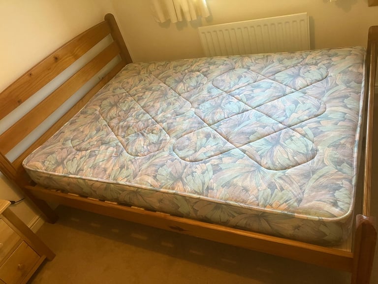 image for Pine Double Bed and Matress