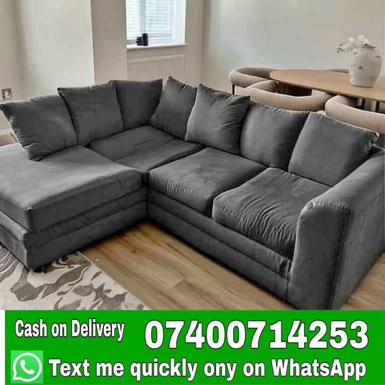 L shape sofa 3 seater & 2 seater -- (Brand New Sofas)