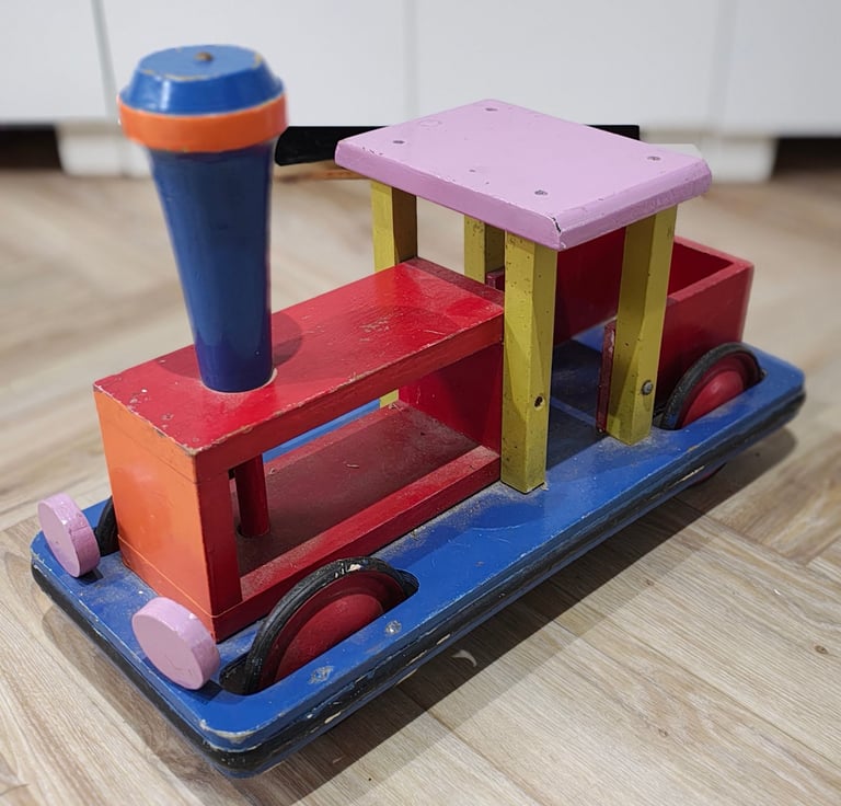 Vintage wooden ride on train 