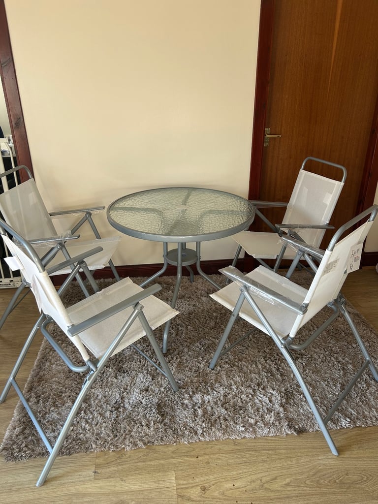 image for Garden Table & x4 Folding chairs 
