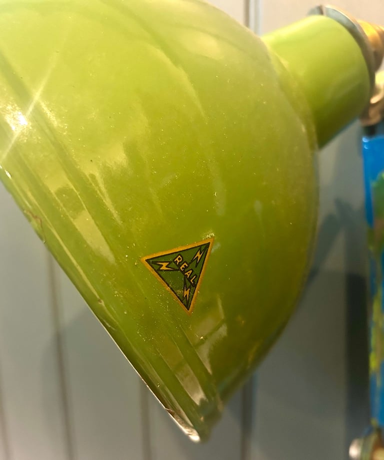 Green EDL industrial desk vintage lamp office factory retro antique light lighting factory table