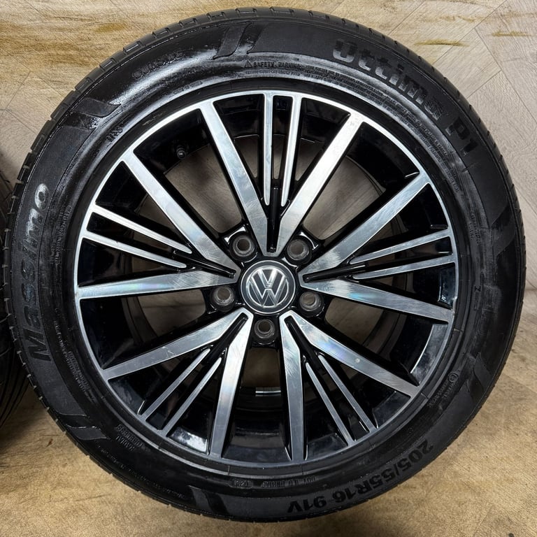 16'' GENUINE VW GOLF MK7 LINAS MK8 MK6 ALLOY WHEELS TYRES ALLOYS CADDY