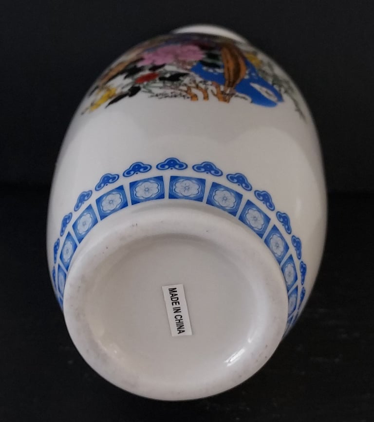 Bird and Floral Design Ceramic Vase 20 cm Tall