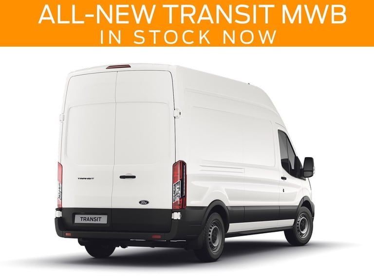 BRAND NEW Ford Transit 350M L2 H3 Leader Van 2.0L 130PS 6 Speed in Frozen White