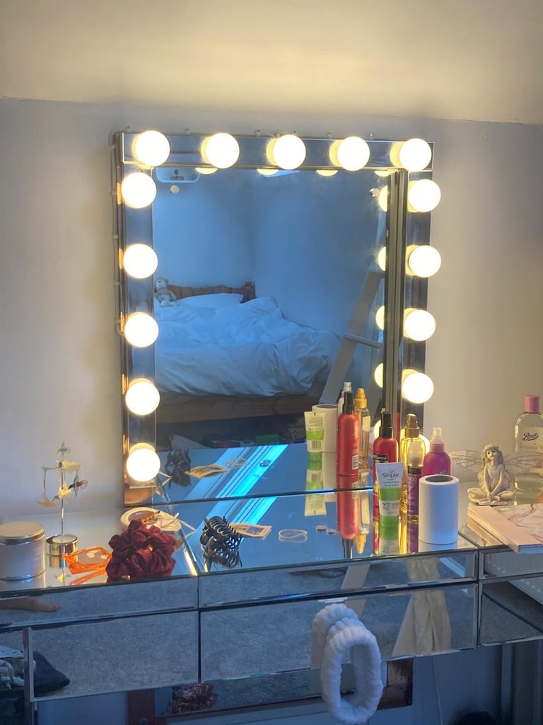 Mirror dresser and lights 