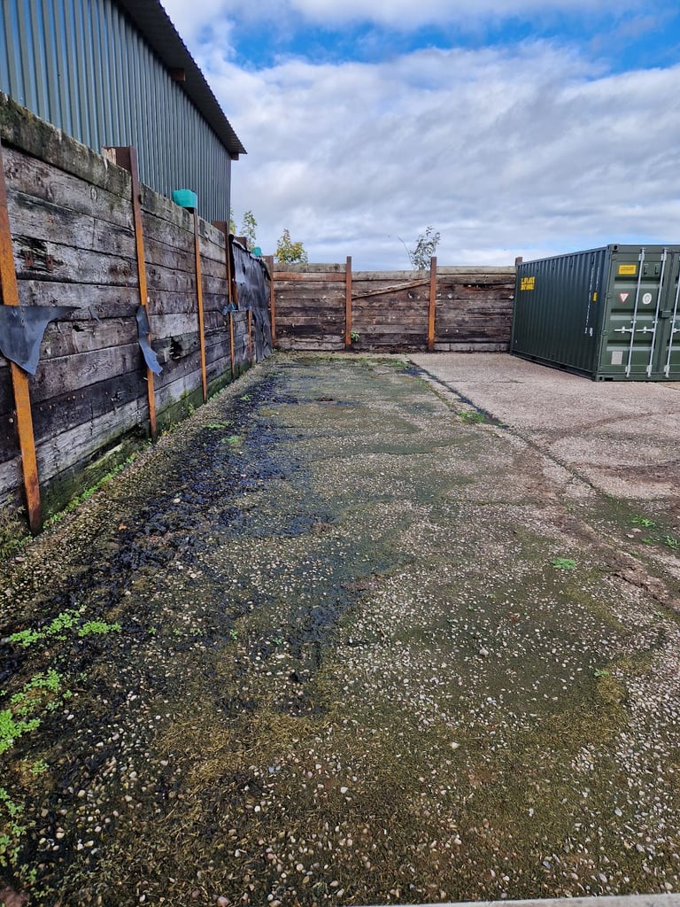 Outdoor storage and parking space.
