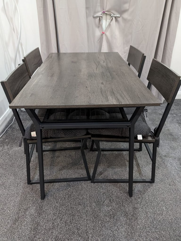 5 Piece Dining Table Set Kitchen Table and 4 Chairs Rectangular Table